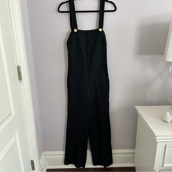 JOSEPH Navy Blue Jumpsuit / Fancy Overalls - Pleated with Gold buttons - Picture 1 of 9